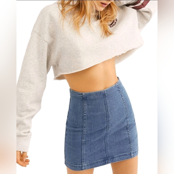 Free People • Denim Mini Skirt - Picture 1 of 9